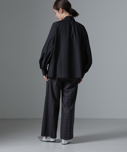 NANO universe（ナノユニバース）の「ボータイブラウス（シャツ/ブラウス・レディース・ブルー/ブラック/ホワイト・FREE）」の5枚目の写真