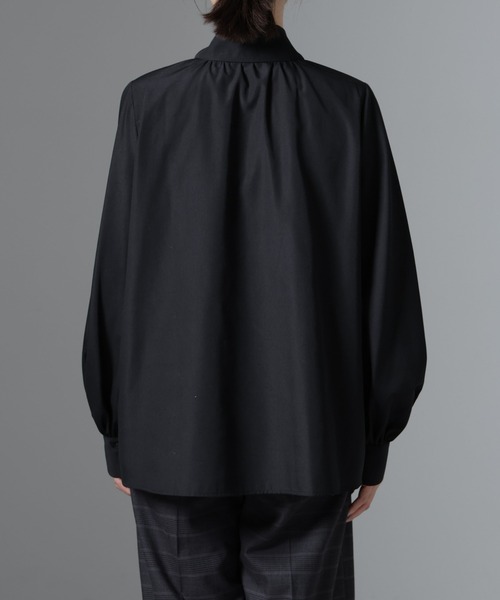 NANO universe（ナノユニバース）の「ボータイブラウス（シャツ/ブラウス・レディース・ブルー/ブラック/ホワイト・FREE）」の7枚目の写真