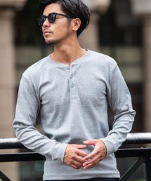 『JEMORGAN LONG JOHNS/ジェーイーモーガンロングジョーンズ』テレコヘンリーネック長袖Tシャツ【+】