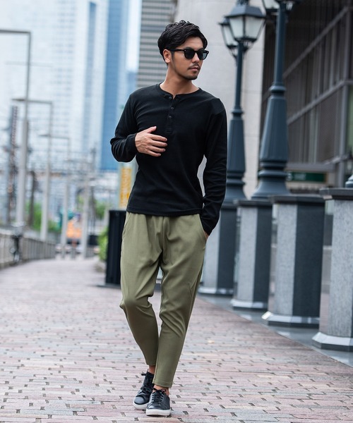 JEMORGAN(ジェーイーモーガン)の「『JEMORGAN LONG JOHNS/ジェーイーモーガンロングジョーンズ』テレコヘンリーネック長袖Tシャツ【+】(Tシャツ/カットソー・メンズ・杢グレー/ブラック/オフホワイト・L/XL/M)」の10枚目の写真