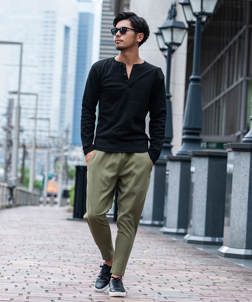 JEMORGAN(ジェーイーモーガン)の「『JEMORGAN LONG JOHNS/ジェーイーモーガンロングジョーンズ』テレコヘンリーネック長袖Tシャツ【+】(Tシャツ/カットソー・メンズ・杢グレー/ブラック/オフホワイト・L/XL/M)」の11枚目の写真