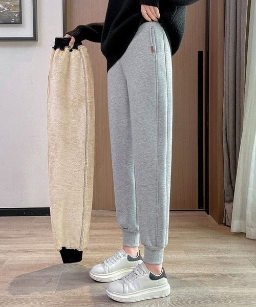 SEU(エスイーユー)の「裏起毛スウェットジョガーパンツ【極暖】(スウェットパンツ・レディース・チャコール/ブラック/グレー・M/L)」の6枚目の写真