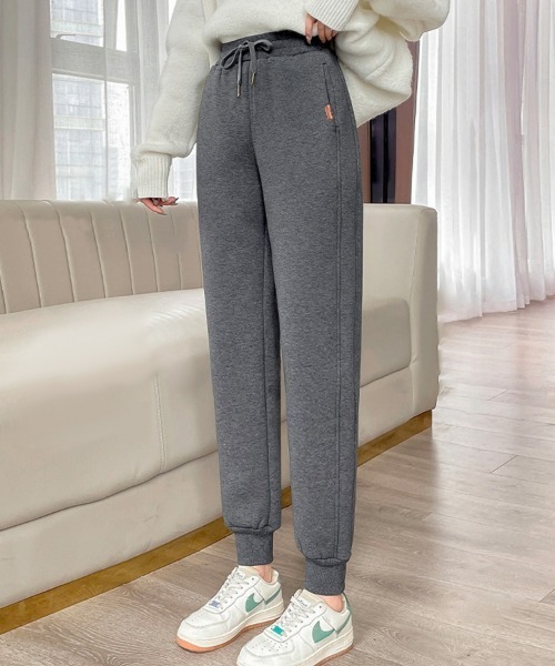 SEU(エスイーユー)の「裏起毛スウェットジョガーパンツ【極暖】(スウェットパンツ・レディース・チャコール/ブラック/グレー・M/L)」の13枚目の写真