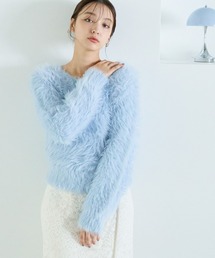 Andemiu | ラメロングフェザーニット202747(ニット/セーター)