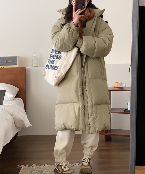 【セール】フード付き中綿ロングコート（ダウンジャケット/コート）｜Doula Doula（ドゥーラドゥーラ）