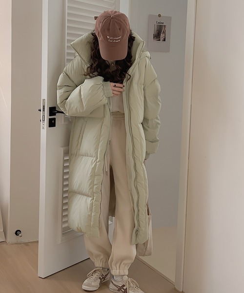 【セール】フード付き中綿ロングコート（ダウンジャケット/コート）｜Doula Doula（ドゥーラドゥーラ）