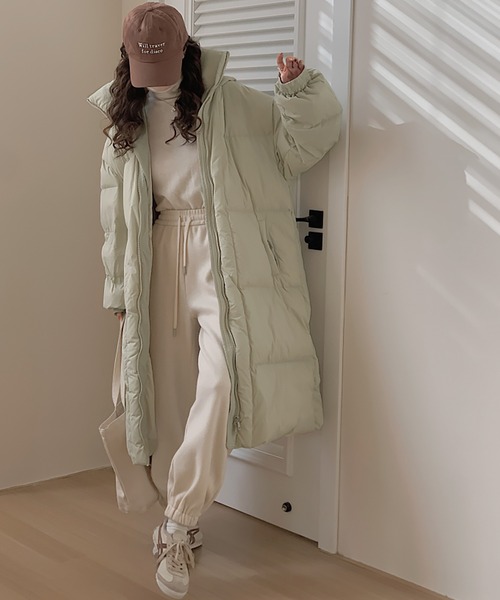 【セール】フード付き中綿ロングコート（ダウンジャケット/コート）｜Doula Doula（ドゥーラドゥーラ）