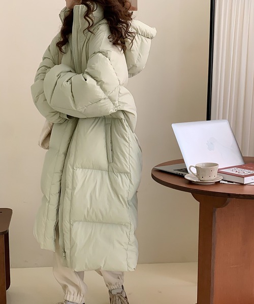 【セール】フード付き中綿ロングコート（ダウンジャケット/コート）｜Doula Doula（ドゥーラドゥーラ）