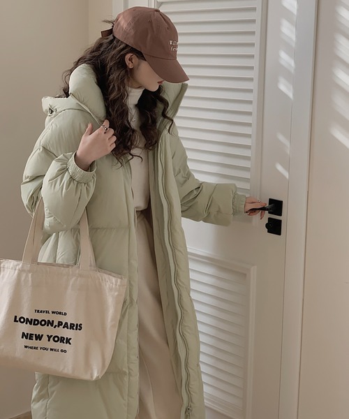 【セール】フード付き中綿ロングコート（ダウンジャケット/コート）｜Doula Doula（ドゥーラドゥーラ）