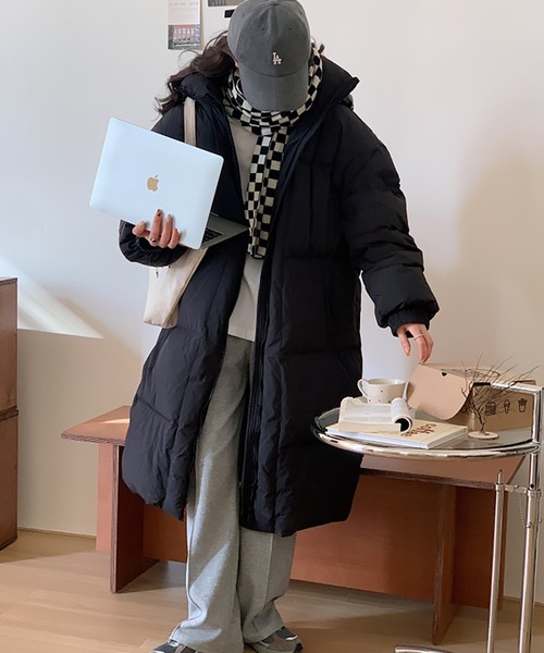 【セール】フード付き中綿ロングコート（ダウンジャケット/コート）｜Doula Doula（ドゥーラドゥーラ）