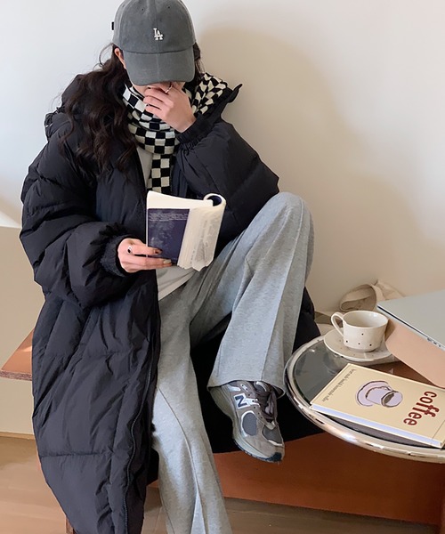 【セール】フード付き中綿ロングコート（ダウンジャケット/コート）｜Doula Doula（ドゥーラドゥーラ）