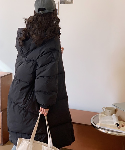 【セール】フード付き中綿ロングコート（ダウンジャケット/コート）｜Doula Doula（ドゥーラドゥーラ）