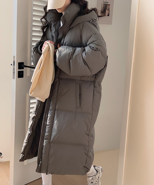 【セール】フード付き中綿ロングコート（ダウンジャケット/コート）｜Doula Doula（ドゥーラドゥーラ）