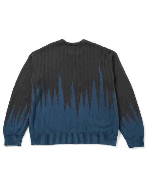 JUNRED（ジュンレッド）の「【一部店舗限定】バイカラージャガードニット（ニット/セーター・メンズ・ダークブラウン/ブラック/チャコールグレー・M/L/S）」の6枚目の写真