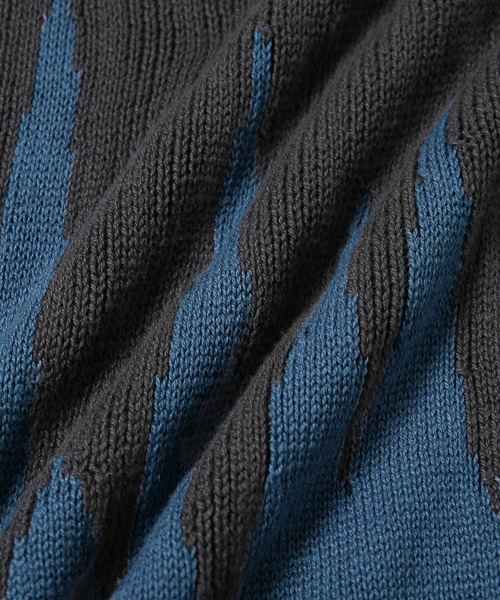 JUNRED（ジュンレッド）の「【一部店舗限定】バイカラージャガードニット（ニット/セーター・メンズ・ダークブラウン/ブラック/チャコールグレー・M/L/S）」の12枚目の写真