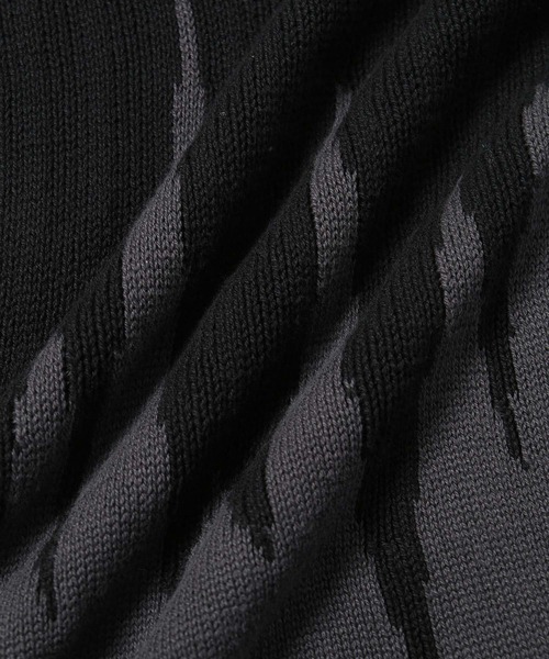 JUNRED（ジュンレッド）の「【一部店舗限定】バイカラージャガードニット（ニット/セーター・メンズ・ダークブラウン/ブラック/チャコールグレー・M/L/S）」の13枚目の写真