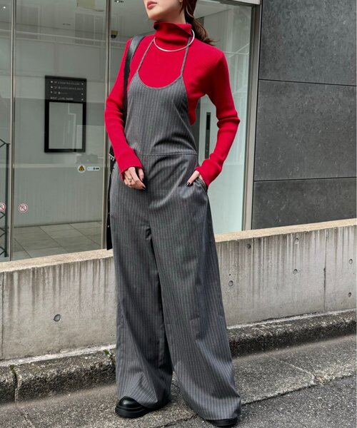 CIAOPANIC TYPY（チャオパニックティピー）の「すっきり見えホルターネックサロペット（サロペット/オーバーオール・レディース・ネイビー/ブラック/グレー・SMALL/MEDIUM）」の7枚目の写真