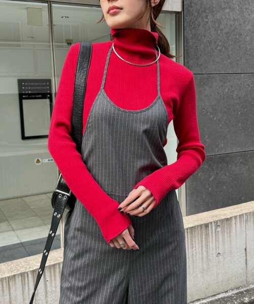 CIAOPANIC TYPY（チャオパニックティピー）の「すっきり見えホルターネックサロペット（サロペット/オーバーオール・レディース・ネイビー/ブラック/グレー・SMALL/MEDIUM）」の9枚目の写真