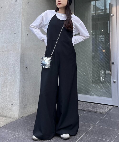 CIAOPANIC TYPY（チャオパニックティピー）の「すっきり見えホルターネックサロペット（サロペット/オーバーオール・レディース・ネイビー/ブラック/グレー・SMALL/MEDIUM）」の10枚目の写真