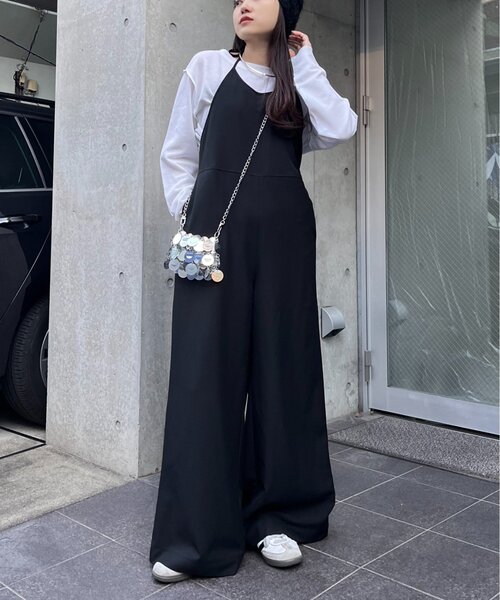 CIAOPANIC TYPY（チャオパニックティピー）の「すっきり見えホルターネックサロペット（サロペット/オーバーオール・レディース・ネイビー/ブラック/グレー・SMALL/MEDIUM）」の12枚目の写真