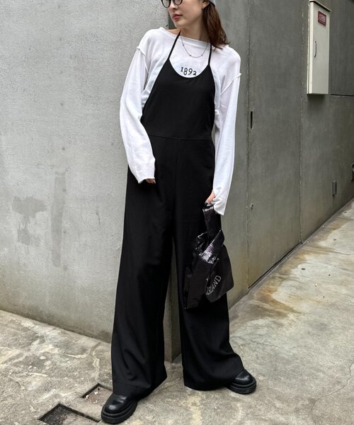 CIAOPANIC TYPY（チャオパニックティピー）の「すっきり見えホルターネックサロペット（サロペット/オーバーオール・レディース・ネイビー/ブラック/グレー・SMALL/MEDIUM）」の14枚目の写真