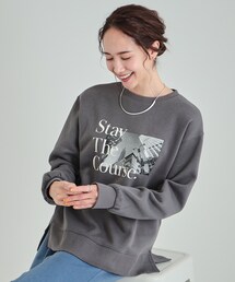 SHOO・LA・RUE（シューラルー）の「【洗える/S-LL】ふわふわあったか裏起毛 グラフィックスウェット【SHOO WARM】（スウェット・レディース）」