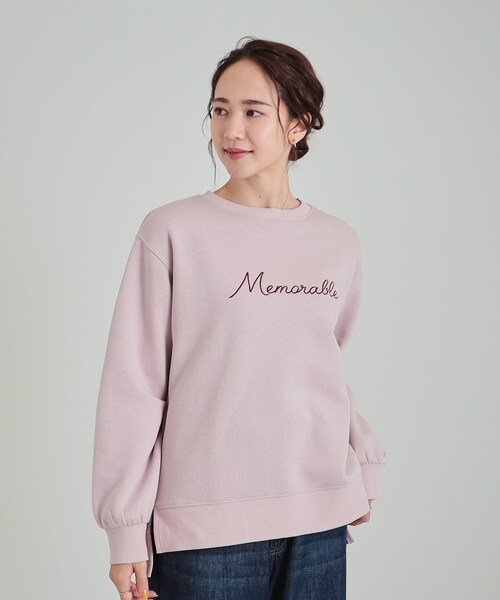 SHOO・LA・RUE（シューラルー）の「◆【洗える/S-LL】ふわふわあったか裏起毛 グラフィックスウェット【SHOO WARM】（スウェット・レディース・ホワイト系3/グレー系/ピンク系1/チャコール・04/03/02/01）」の20枚目の写真