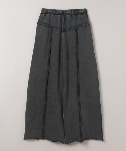 JEANASIS（ジーナシス）の「アウトシームウラケワイドパンツ/289639（スウェットパンツ・レディース・オフホワイト/ブラック系その他/杢グレー・FREE）」の4枚目の写真