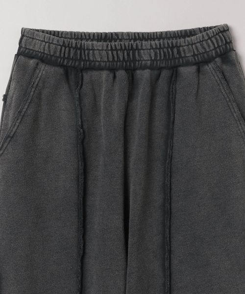 JEANASIS（ジーナシス）の「アウトシームウラケワイドパンツ/289639（スウェットパンツ・レディース・オフホワイト/ブラック系その他/杢グレー・FREE）」の5枚目の写真
