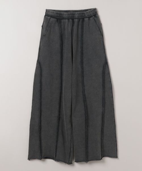 JEANASIS（ジーナシス）の「アウトシームウラケワイドパンツ/289639（スウェットパンツ・レディース・オフホワイト/ブラック系その他/杢グレー・FREE）」の14枚目の写真