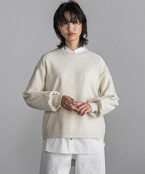 MAYSON GREY / メイソングレイ ミニスパンコールニットプルオーバー≪手洗い可能≫ メイソングレイ MAYSON GREY ミニスパンコールニットプル