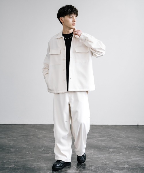 Rocky Monroe(ロッキーモンロー)の「【セットアップ】オーバーサイズCPOジャケット&パラシュートイージーパンツ(セットアップ・メンズ・チャコールグレー/ブラック/アイボリー/カーキ・M/L/LL)」の6枚目の写真