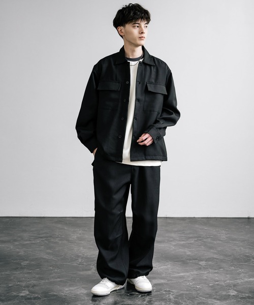 Rocky Monroe(ロッキーモンロー)の「【セットアップ】オーバーサイズCPOジャケット&パラシュートイージーパンツ(セットアップ・メンズ・チャコールグレー/ブラック/アイボリー/カーキ・M/L/LL)」の9枚目の写真