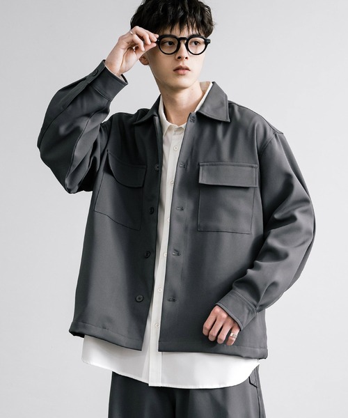 Rocky Monroe(ロッキーモンロー)の「【セットアップ】オーバーサイズCPOジャケット&パラシュートイージーパンツ(セットアップ・メンズ・チャコールグレー/ブラック/アイボリー/カーキ・M/L/LL)」の12枚目の写真