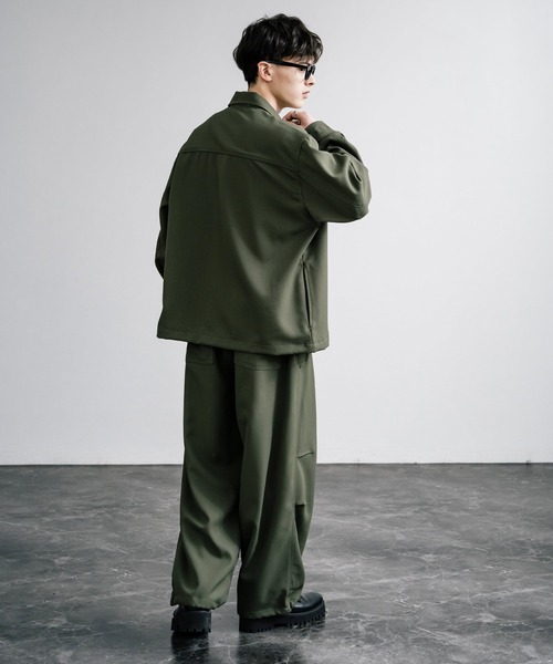 Rocky Monroe(ロッキーモンロー)の「【セットアップ】オーバーサイズCPOジャケット&パラシュートイージーパンツ(セットアップ・メンズ・チャコールグレー/ブラック/アイボリー/カーキ・M/L/LL)」の18枚目の写真