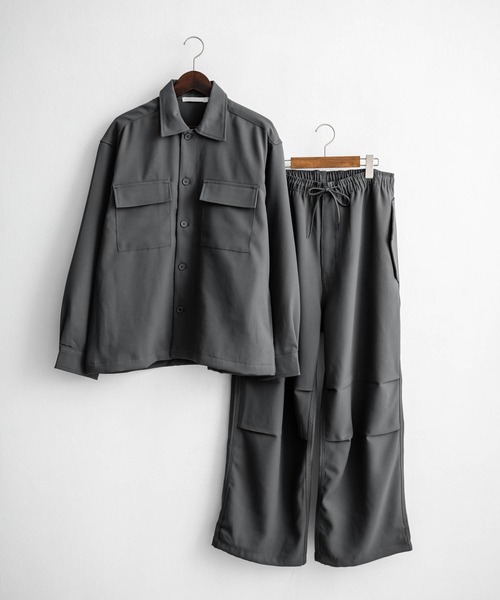 Rocky Monroe(ロッキーモンロー)の「【セットアップ】オーバーサイズCPOジャケット&パラシュートイージーパンツ(セットアップ・メンズ・チャコールグレー/ブラック/アイボリー/カーキ・M/L/LL)」の20枚目の写真