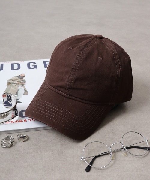 Ree&Mee（リーアンドミー）の「Ree&Mee 大きいサイズ 消臭 抗菌 ビッグサイズ ピグメントツイル キャップ（キャップ・メンズ・ピンク/インディゴブルー/オレンジ/ライトブルー/ネイビー/ベージュ/ブラック/グリーン/ブラウン/サンドベージュ/ホワイト/カーキ/グレー/ブルー/ワイン・FREE）」の5枚目の写真