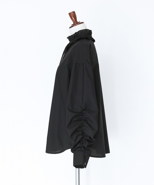 somari imagination（ソマリ イマジネーション）の「『襟フリルボウタイブラウス』（シャツ/ブラウス・レディース・ブラック/オフホワイト・2/1）」の6枚目の写真