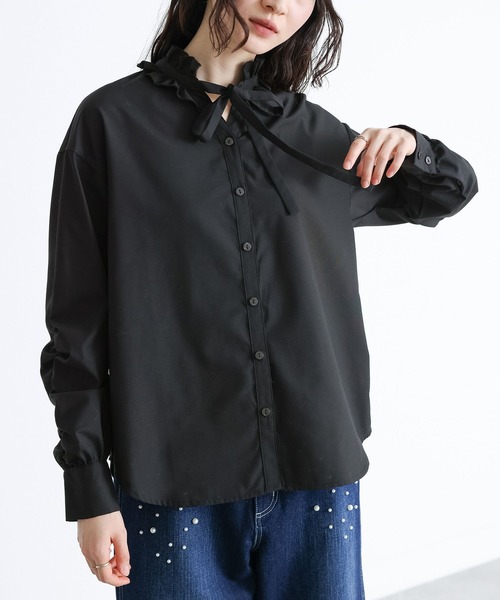 somari imagination（ソマリ イマジネーション）の「『襟フリルボウタイブラウス』（シャツ/ブラウス・レディース・ブラック/オフホワイト・2/1）」の22枚目の写真
