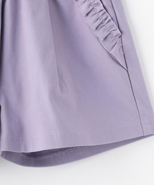 SHOO・LA・RUE(シューラルー)の「◆【110-140cm】ストレッチ裏起毛フリルポケットショートパンツ(その他パンツ・キッズ・パープル/ブラック・14/12/11/13)」の7枚目の写真
