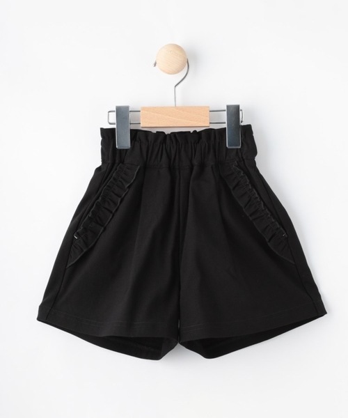 SHOO・LA・RUE(シューラルー)の「◆【110-140cm】ストレッチ裏起毛フリルポケットショートパンツ(その他パンツ・キッズ・パープル/ブラック・14/12/11/13)」の10枚目の写真