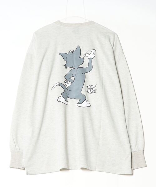 FUNALIVE（ファンアライブ）の「TOM&JERRY Back print long sleeve top / バックプリント 長袖カットソー オーバートレーナー unisex（Tシャツ/カットソー・メンズ・ホワイト系/ブラック/ホワイト系1/杢グレー/ダークグリーン/ネイビー系/グレー系/チャコールグレー/ベージュ系/ダークグリーン系/ネイビー系1/オートミール/チャコール/ベージュ/ネイビー/ブラック系・L/XL/M）」の17枚目の写真