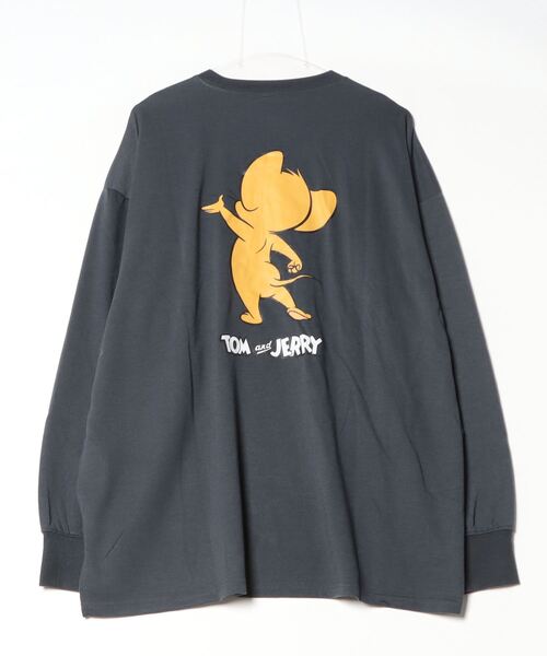 FUNALIVE（ファンアライブ）の「TOM&JERRY Back print long sleeve top / バックプリント 長袖カットソー オーバートレーナー unisex（Tシャツ/カットソー・メンズ・ホワイト系/ブラック/ホワイト系1/杢グレー/ダークグリーン/ネイビー系/グレー系/チャコールグレー/ベージュ系/ダークグリーン系/ネイビー系1/オートミール/チャコール/ベージュ/ネイビー/ブラック系・L/XL/M）」の18枚目の写真
