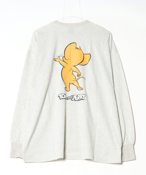 FUNALIVE（ファンアライブ）の「TOM&JERRY Back print long sleeve top / バックプリント 長袖カットソー オーバートレーナー unisex（Tシャツ/カットソー・メンズ・ホワイト系/ブラック/ホワイト系1/杢グレー/ダークグリーン/ネイビー系/グレー系/チャコールグレー/ベージュ系/ダークグリーン系/ネイビー系1/オートミール/チャコール/ベージュ/ネイビー/ブラック系・L/XL/M）」の19枚目の写真