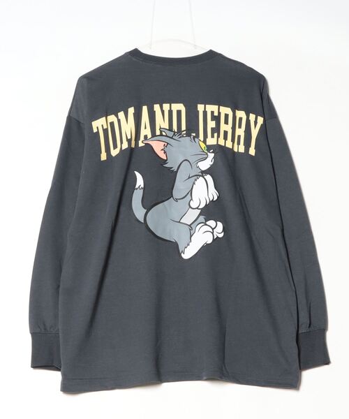 FUNALIVE（ファンアライブ）の「TOM&JERRY Back print long sleeve top / バックプリント 長袖カットソー オーバートレーナー unisex（Tシャツ/カットソー・メンズ・ホワイト系/ブラック/ホワイト系1/杢グレー/ダークグリーン/ネイビー系/グレー系/チャコールグレー/ベージュ系/ダークグリーン系/ネイビー系1/オートミール/チャコール/ベージュ/ネイビー/ブラック系・L/XL/M）」の21枚目の写真