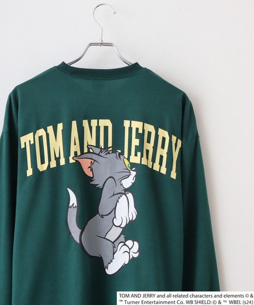 FUNALIVE(ファンアライブ)の「TOM&JERRY Back print long sleeve top / バックプリント 長袖カットソー オーバートレーナー unisex(Tシャツ/カットソー・メンズ・ホワイト系/ブラック/ホワイト系1/杢グレー/ダークグリーン/ネイビー系/グレー系/チャコールグレー/ベージュ系/ダークグリーン系/ネイビー系1/オートミール/チャコール/ベージュ/ネイビー/ブラック系・L/XL/M)」の13枚目の写真
