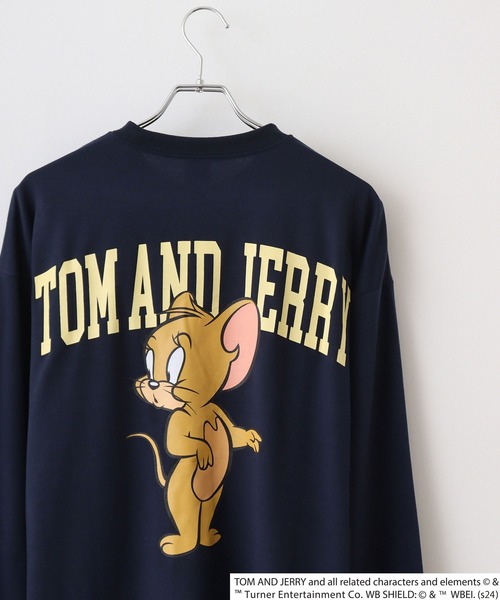 FUNALIVE（ファンアライブ）の「TOM&JERRY Back print long sleeve top / バックプリント 長袖カットソー オーバートレーナー unisex（Tシャツ/カットソー・メンズ・ホワイト系/ブラック/ホワイト系1/杢グレー/ダークグリーン/ネイビー系/グレー系/チャコールグレー/ベージュ系/ダークグリーン系/ネイビー系1/オートミール/チャコール/ベージュ/ネイビー/ブラック系・L/XL/M）」の15枚目の写真