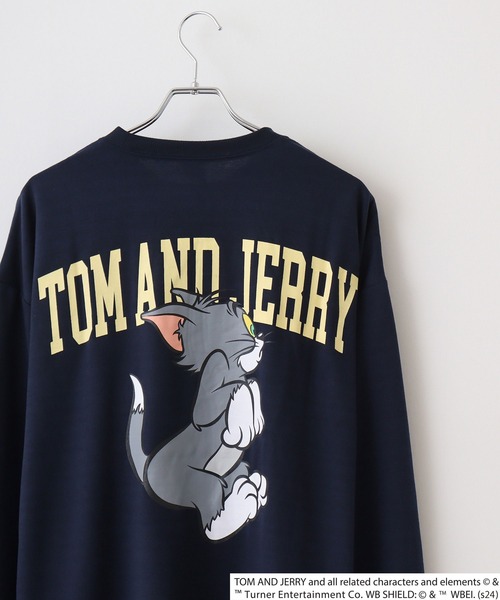 FUNALIVE（ファンアライブ）の「TOM&JERRY Back print long sleeve top / バックプリント 長袖カットソー オーバートレーナー unisex（Tシャツ/カットソー・メンズ・ホワイト系/ブラック/ホワイト系1/杢グレー/ダークグリーン/ネイビー系/グレー系/チャコールグレー/ベージュ系/ダークグリーン系/ネイビー系1/オートミール/チャコール/ベージュ/ネイビー/ブラック系・L/XL/M）」の16枚目の写真
