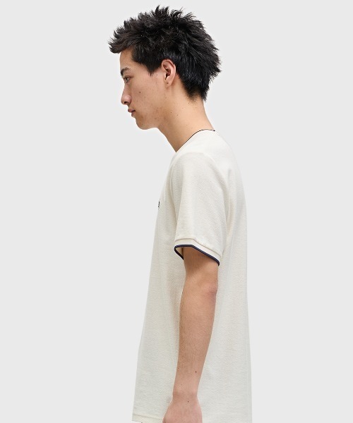 【美品】 FRED PERRY フレッドペリー クレープピケTシャツ セール】Crepe Pique T-Shirt／クレープピケTシャツ（Tシャツ