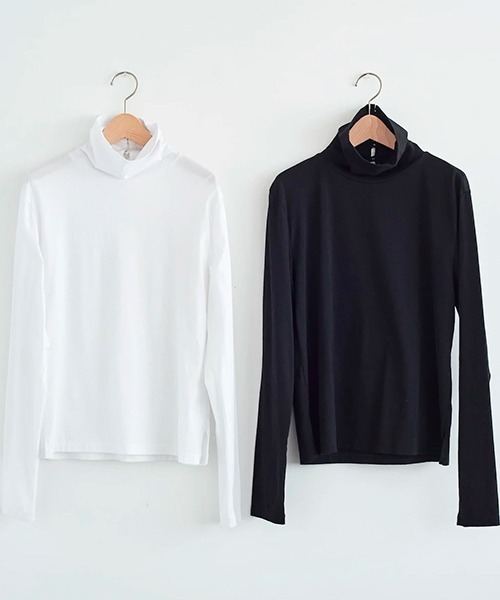 HAU(ハウ)の「タートルネック buton(Tシャツ/カットソー・レディース・ブラック/ホワイト・MEDIUM)」の5枚目の写真